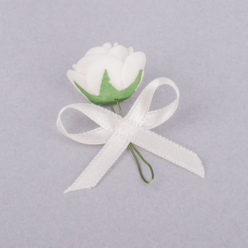 Cocarde Trandafir Alb Fundita Ivory Amo 000 1060 Selfevents Ro