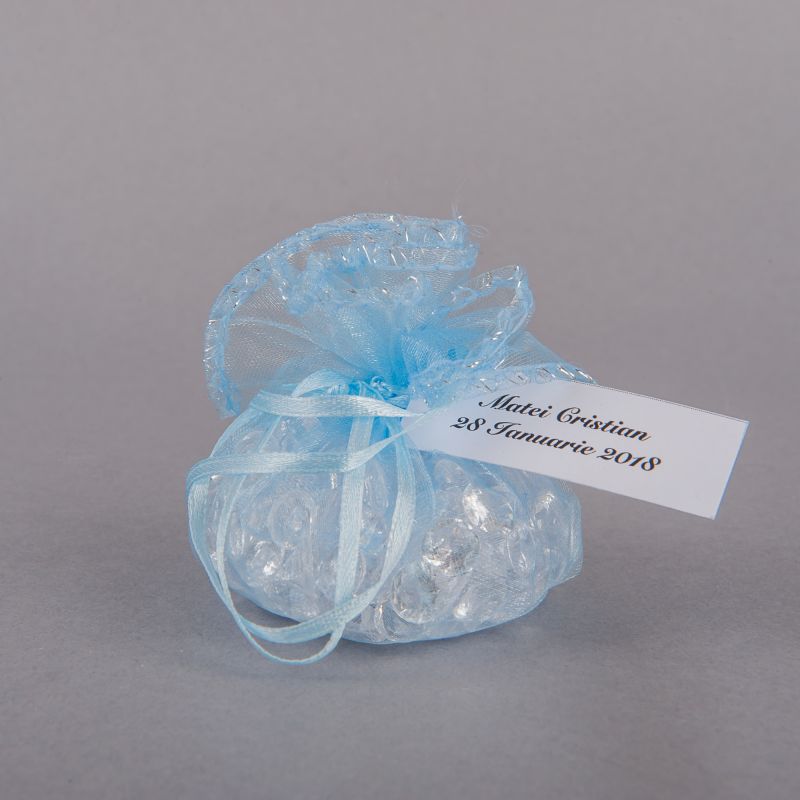 Marturii Nunta Saculeti Rotunzi Bleu Cu Fir Argintiu Amo 000 1071